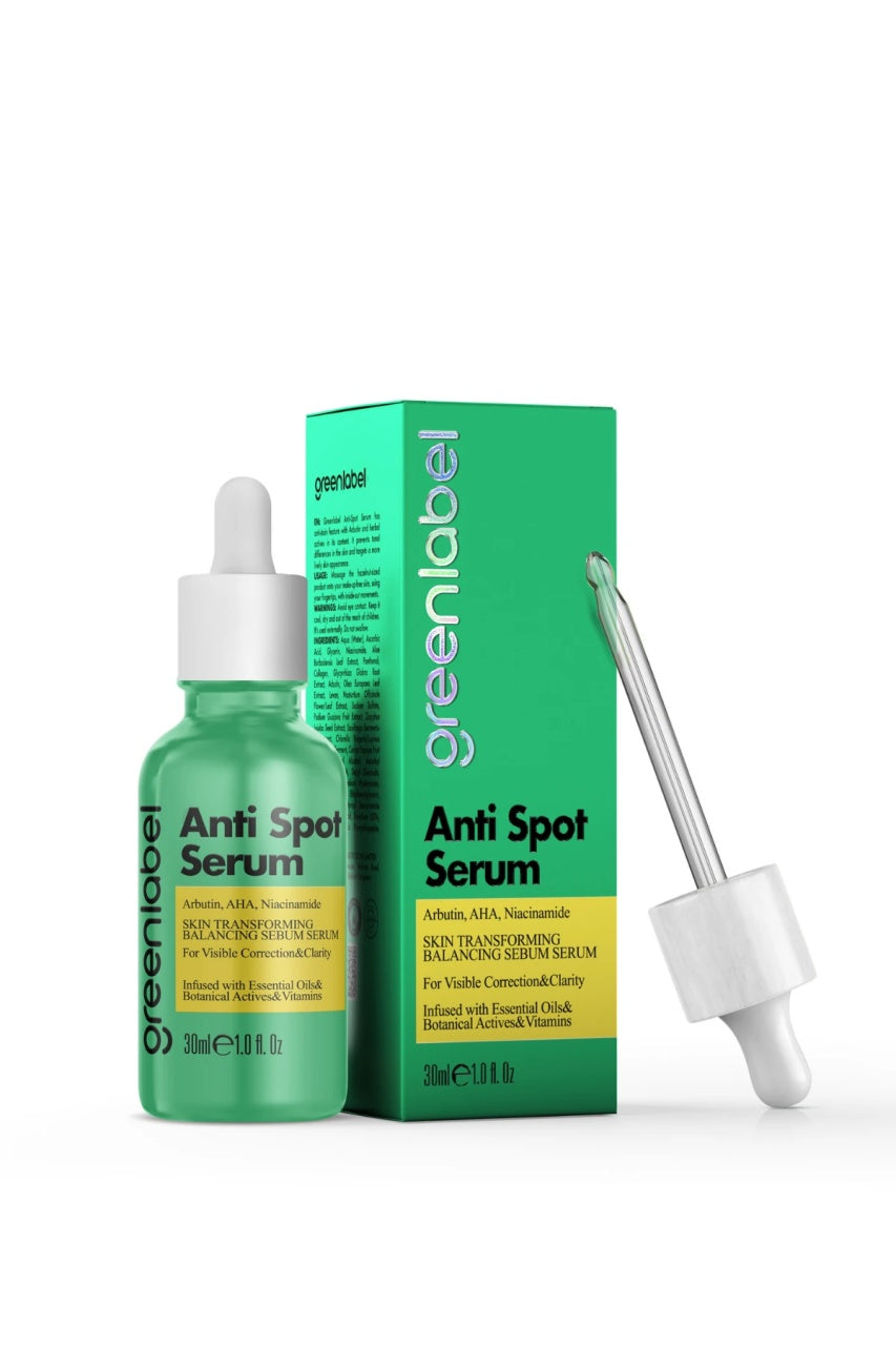 Ser Anti-Pete Greenlabel cu Arbutină, AHA și Niacinamidă – Uniformizează Tonul Pielii – 30ml