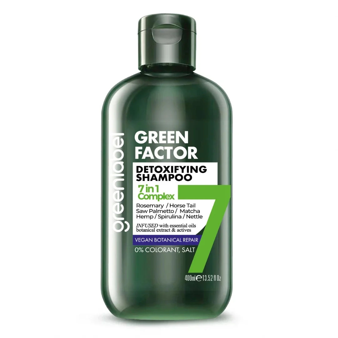 Șampon reparator și de îngrijire intensivă Green Factor 7 – Vegan, fără parabeni și gluten, 400 ml
