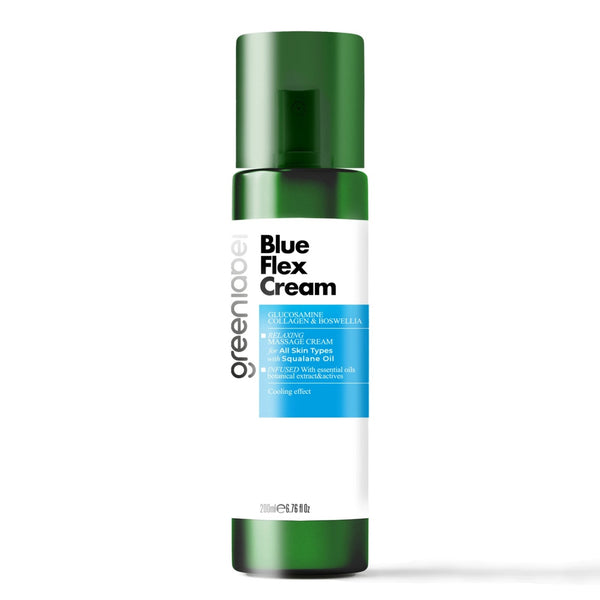 Greenlabel Blue Flex  Gel pentru Corp cu Cartilaj de Rechin, Glucozamină & MSM | 200ML de Mobilitate și Confort