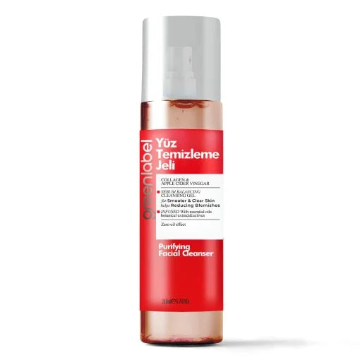 Gel de Curățare Facială Purifiant – Gel de Curățare pentru Față cu Oțet de Mere și Colagen, 200 ML