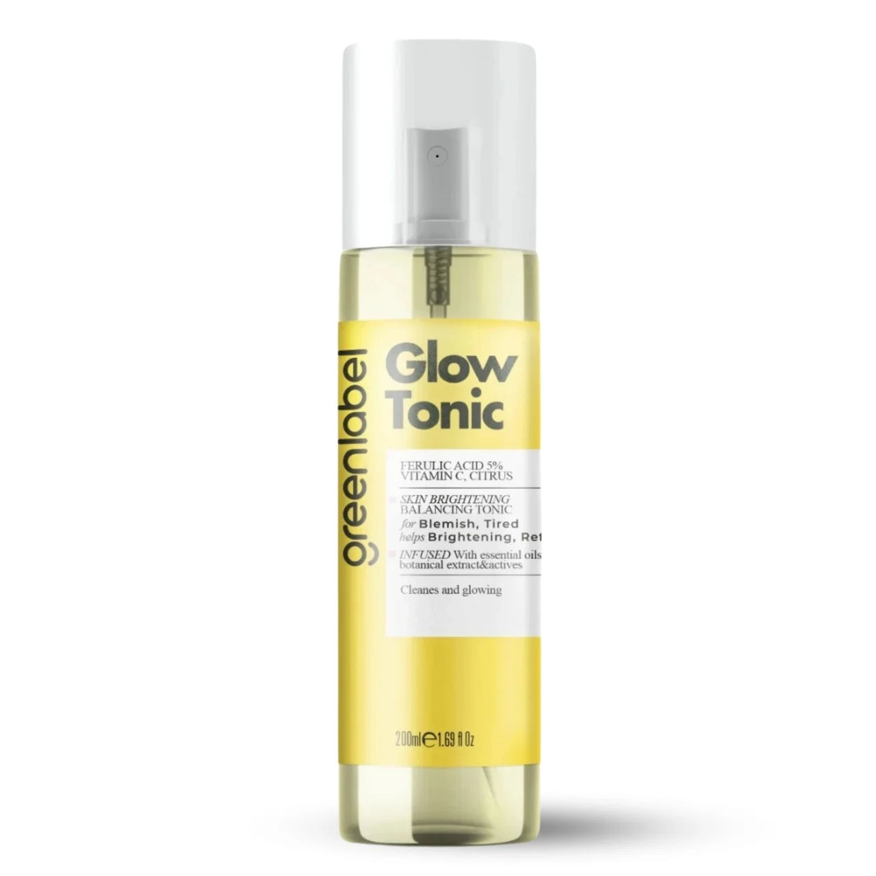 Greenlabel Glow Tonic – Cu 5% Acid Ferulic și Vitamina C | Tonic Iluminator, Antipete și Tonifiant | 200 ml