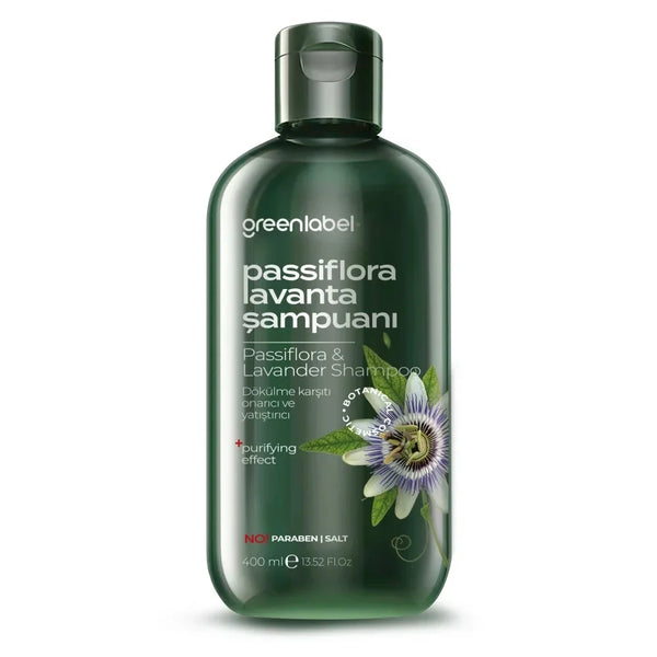 Șampon Profesional Greenlabel cu extract de pasifloră și lavanda, 400ML